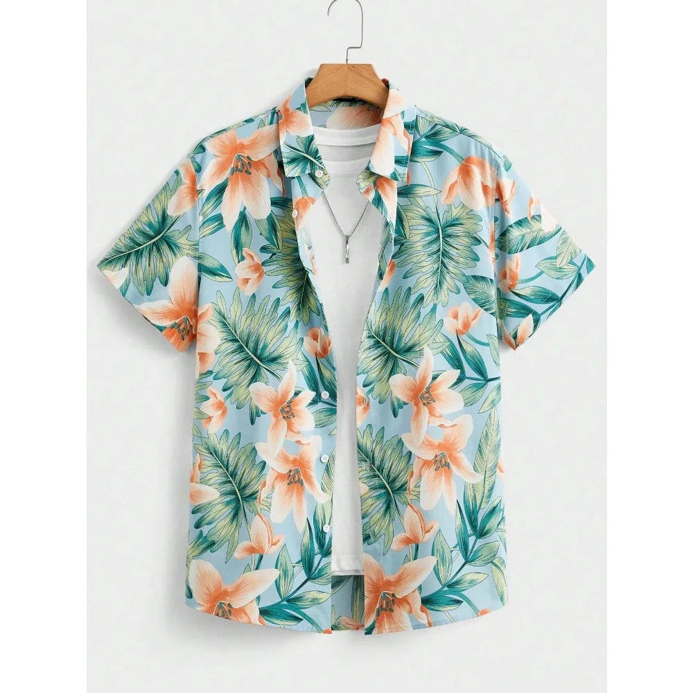 Hawaiian Fashion - Casual Shirt - Multi Color Spring