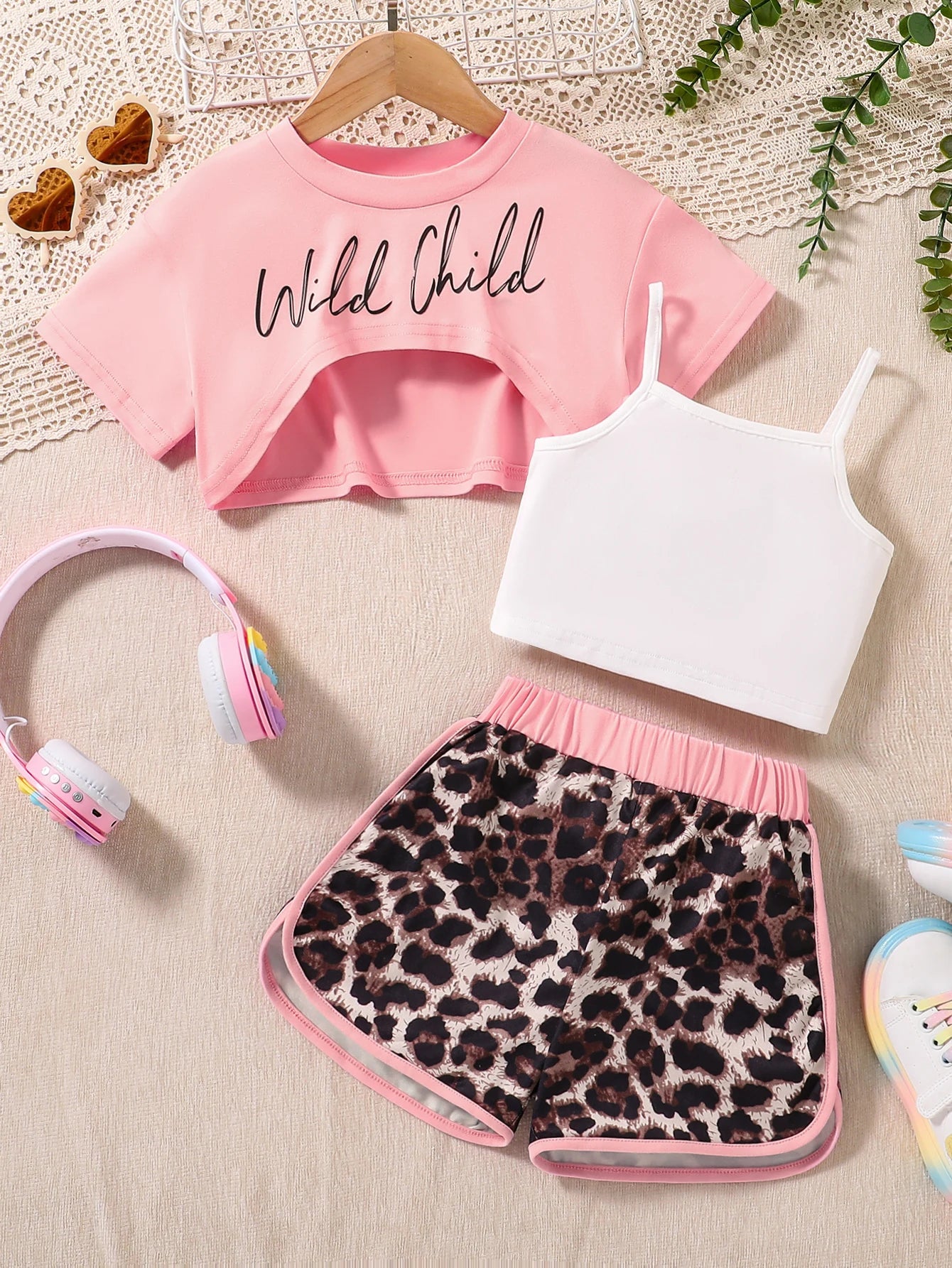 Girls Trendy Fashion 3pc-Set Casual Sportswear