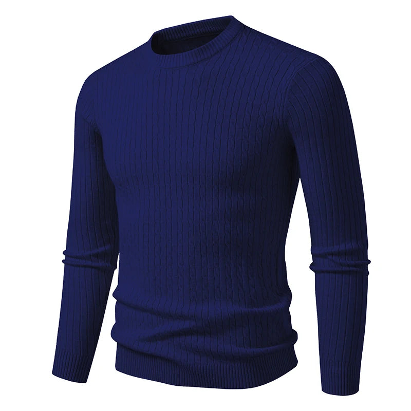 New Men's Crew-Neck Knit Sweater - Dressy or Casual (9 colors available)