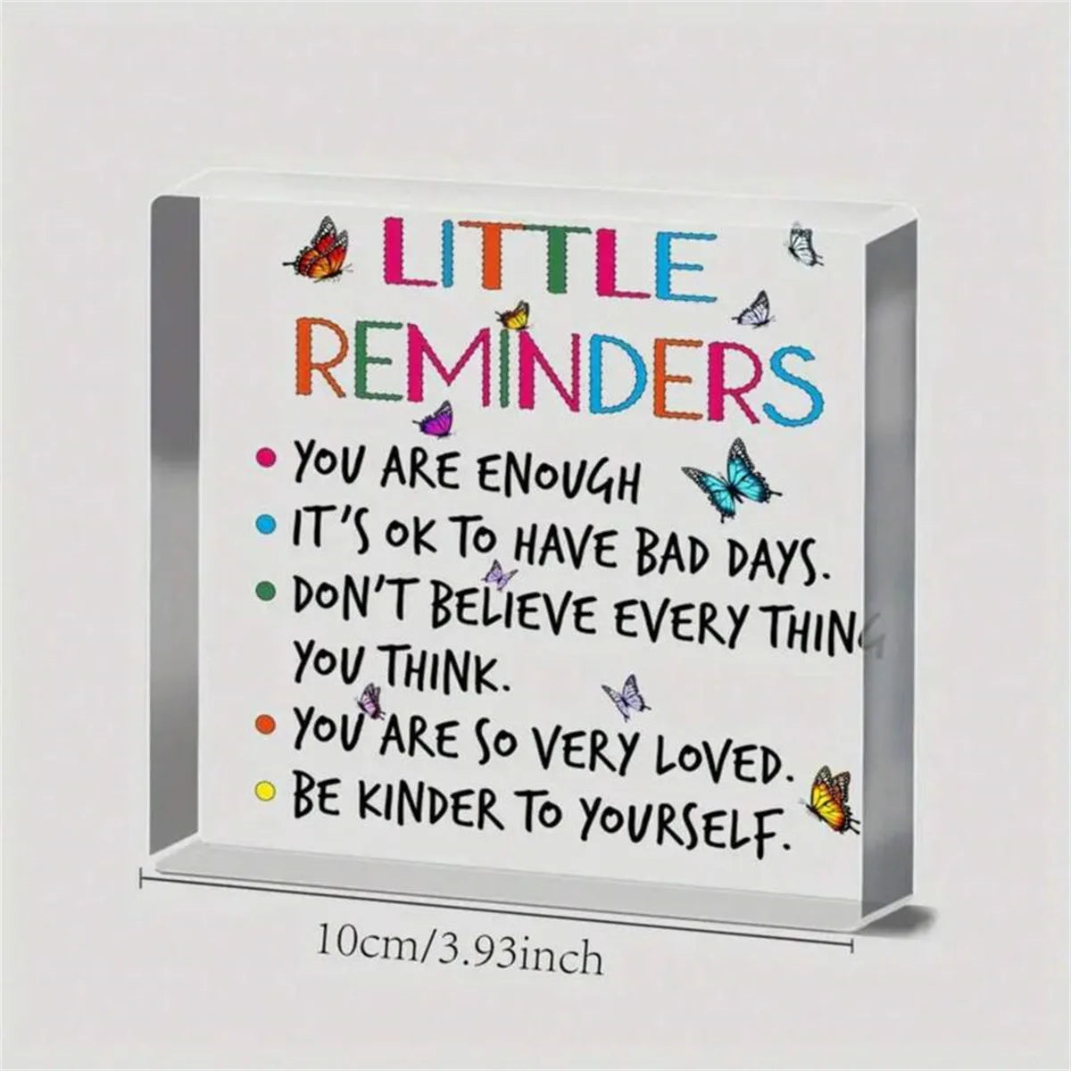 Beautiful Keepsake Block-Shaped Acrylic Decor - "Little Reminders"