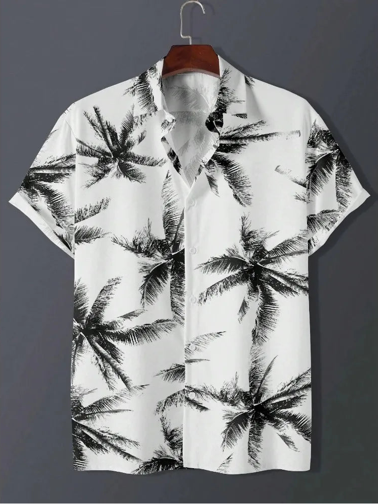 Hawaiian Fashion - Casual Shirt - White / Black