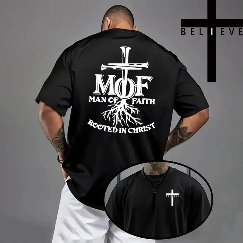 Trendy Religious T-shirt "Man of Faith" (2 colors available)