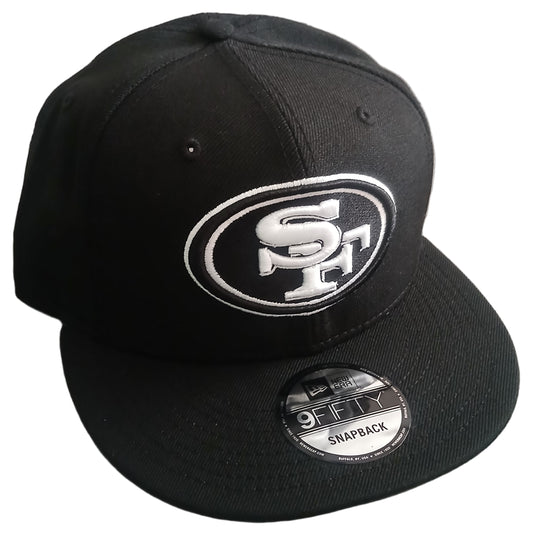 San Francisco 49ers NFL Black Sports Cap (White) - SnapBack