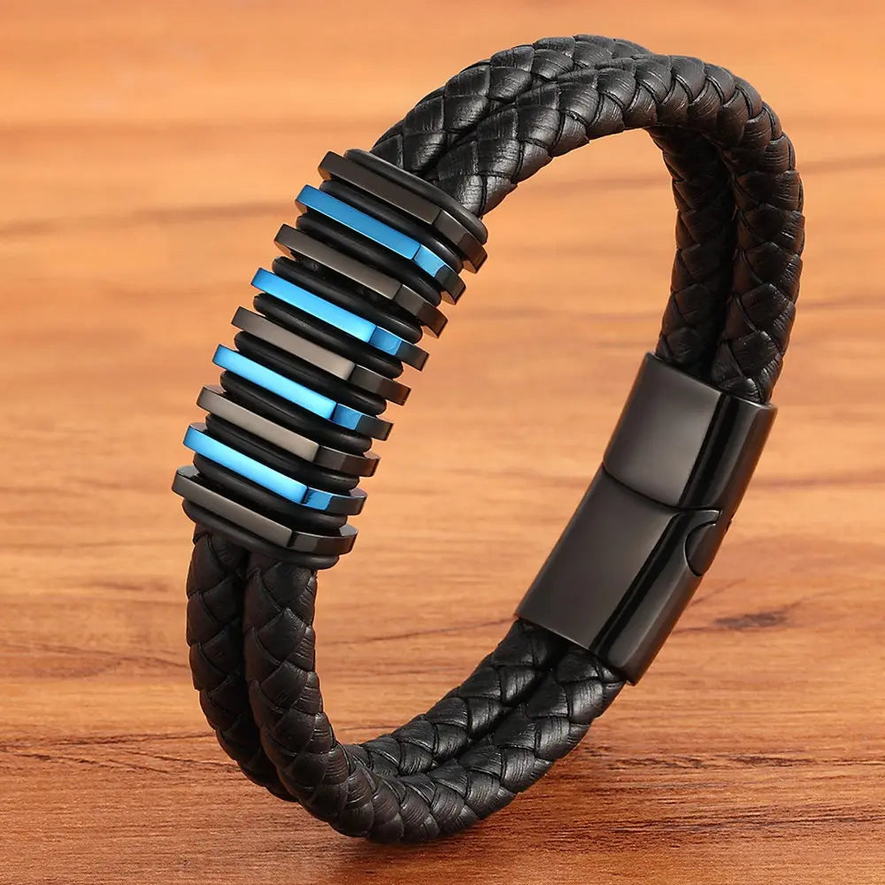 Luxury Stainless Steel - Braided Leather Bracelets