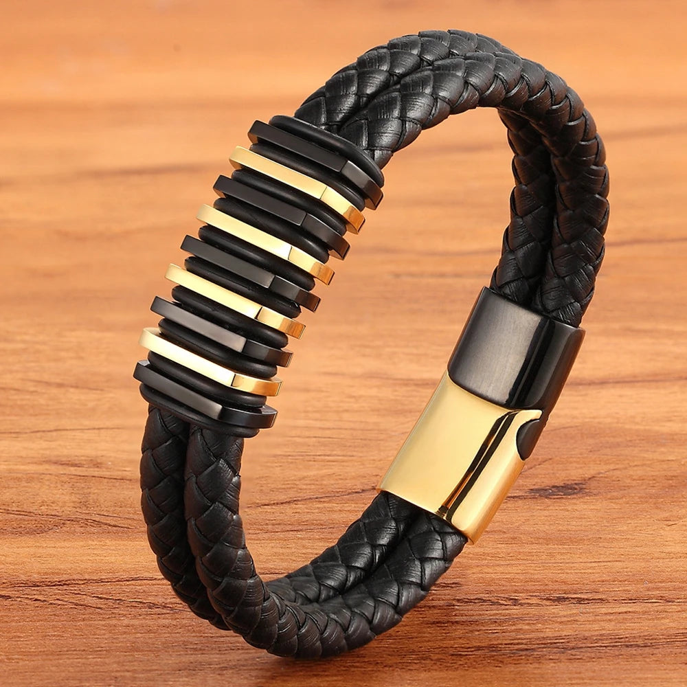 Luxury Stainless Steel - Braided Leather Bracelets