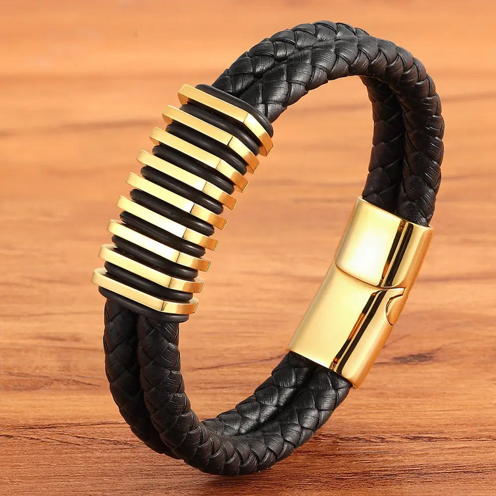 Luxury Stainless Steel - Braided Leather Bracelets