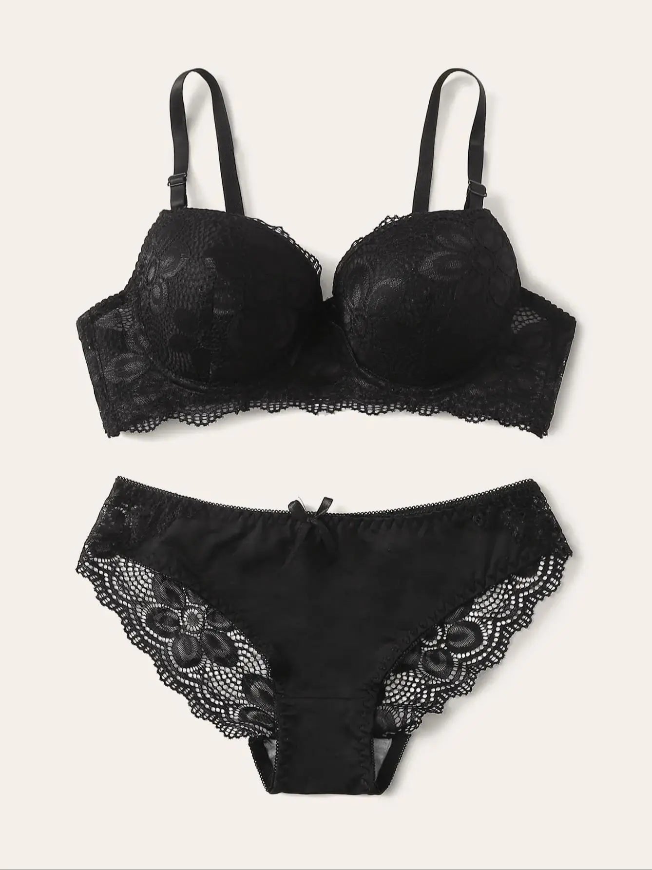 Sexy Lingerie 2pc-Set Push Up Bra / Lace Panty Set