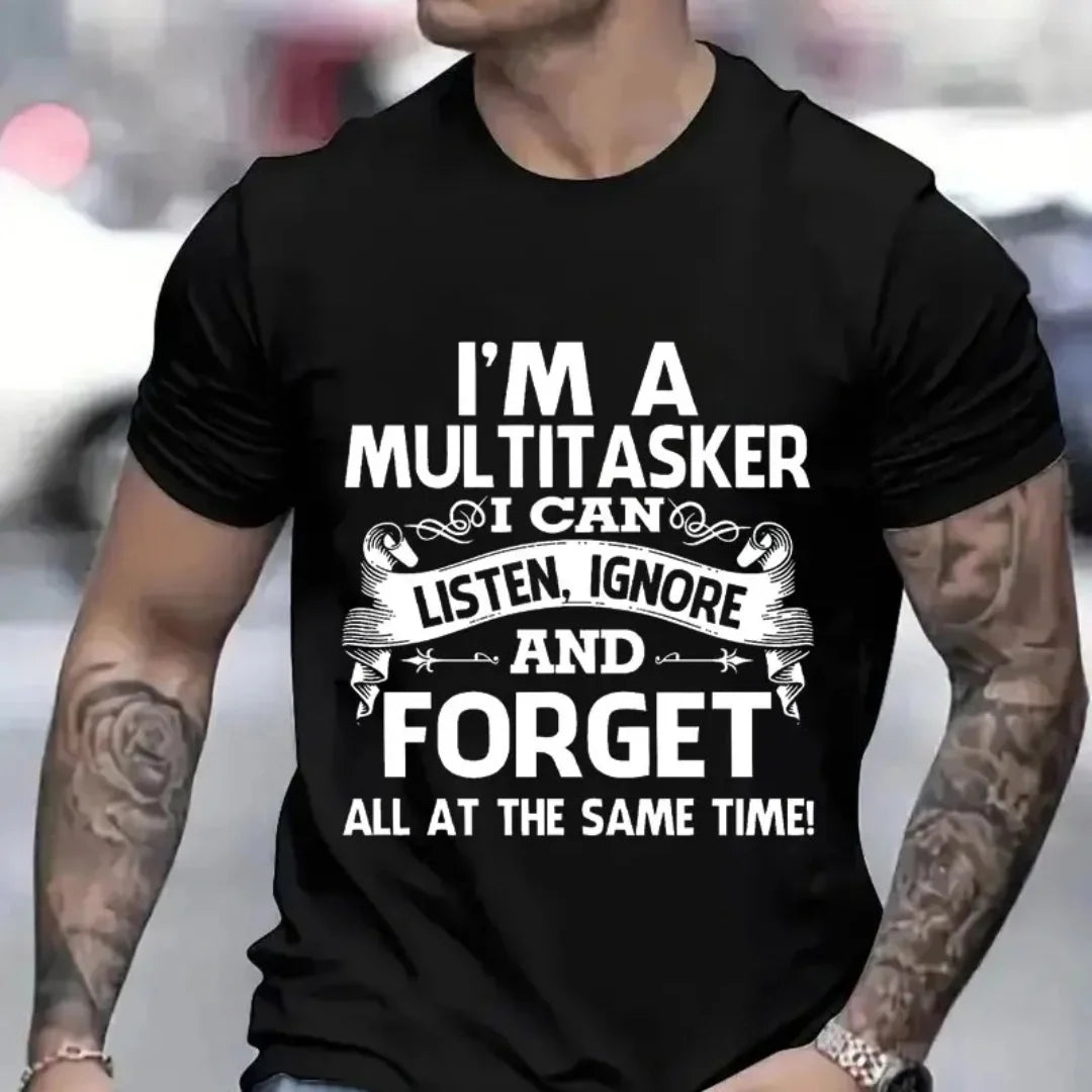 Humor 3D Printed T-Shirt - "I'm A Multitasker" - 4 Style Selections