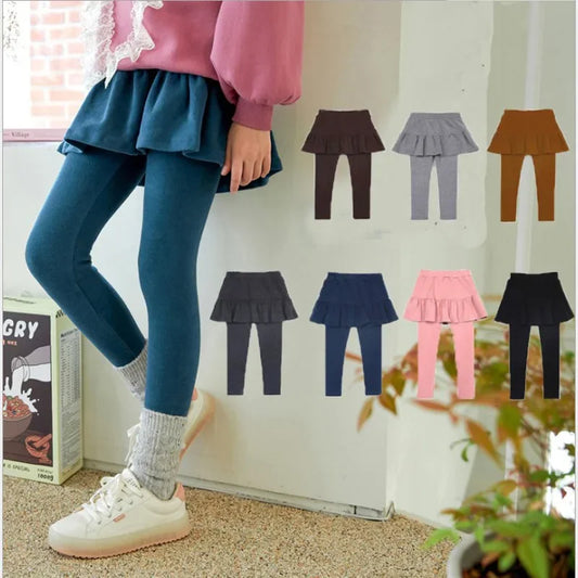 Girls Cotton Skirt Leggings (2T-11 Years)