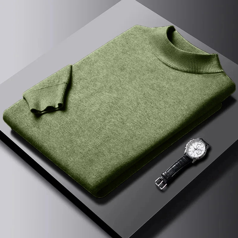 New Men's Mock Turtleneck Long Sleeve  - Casual or Dressy (10 colors available)