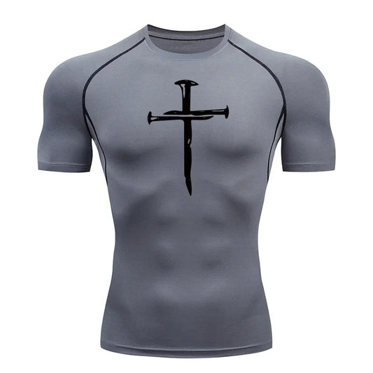 Religious Fitness T-Shirt - "Cross Nails" (5 colors available)