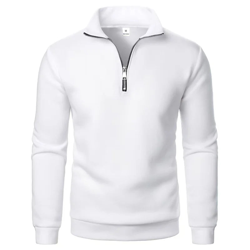 Men's Casual V-Neck Zip Up Sweater - Pullover (9 colors available)