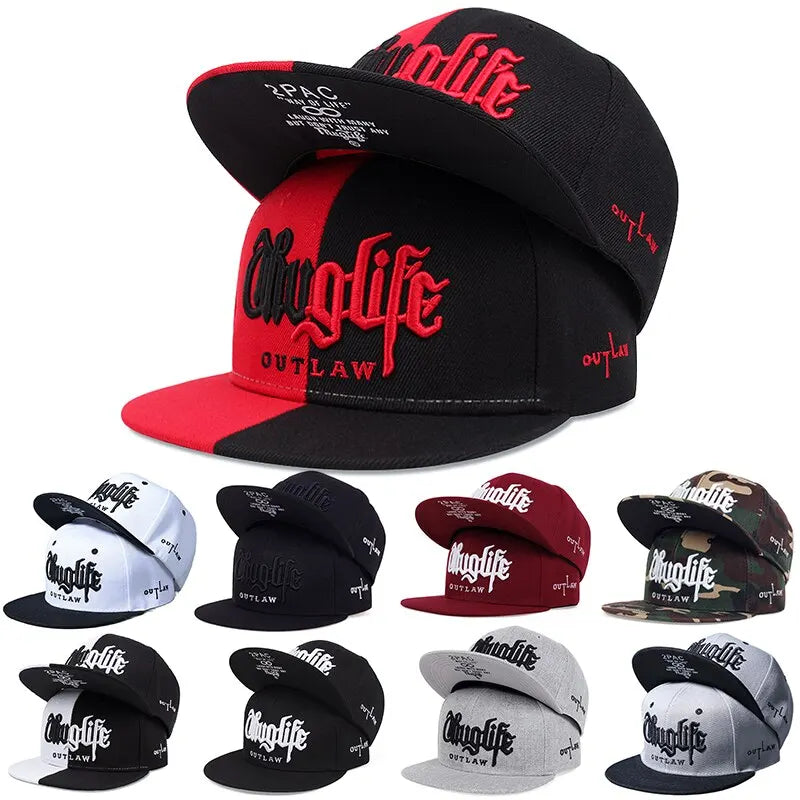 Fashion Thug Life 3D Embroidery Snapback Cap