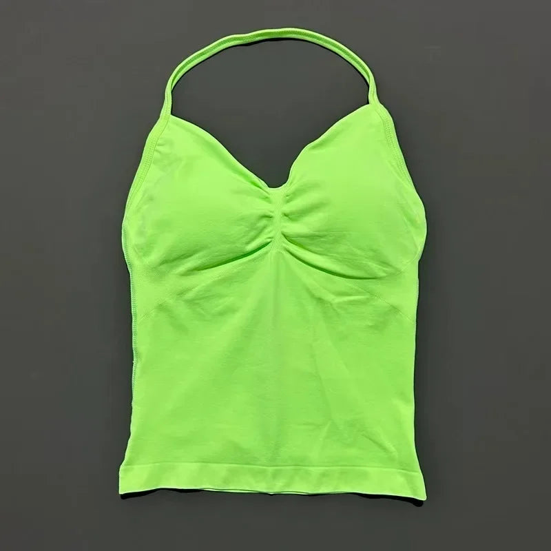 Women's Sporty Backless Halter Tank Top (30 colors available)