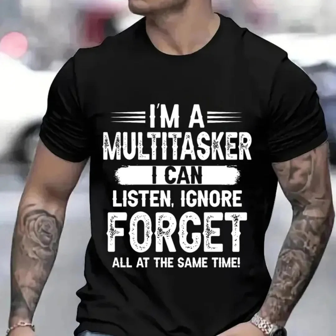 Humor 3D Printed T-Shirt - "I'm A Multitasker" - 4 Style Selections