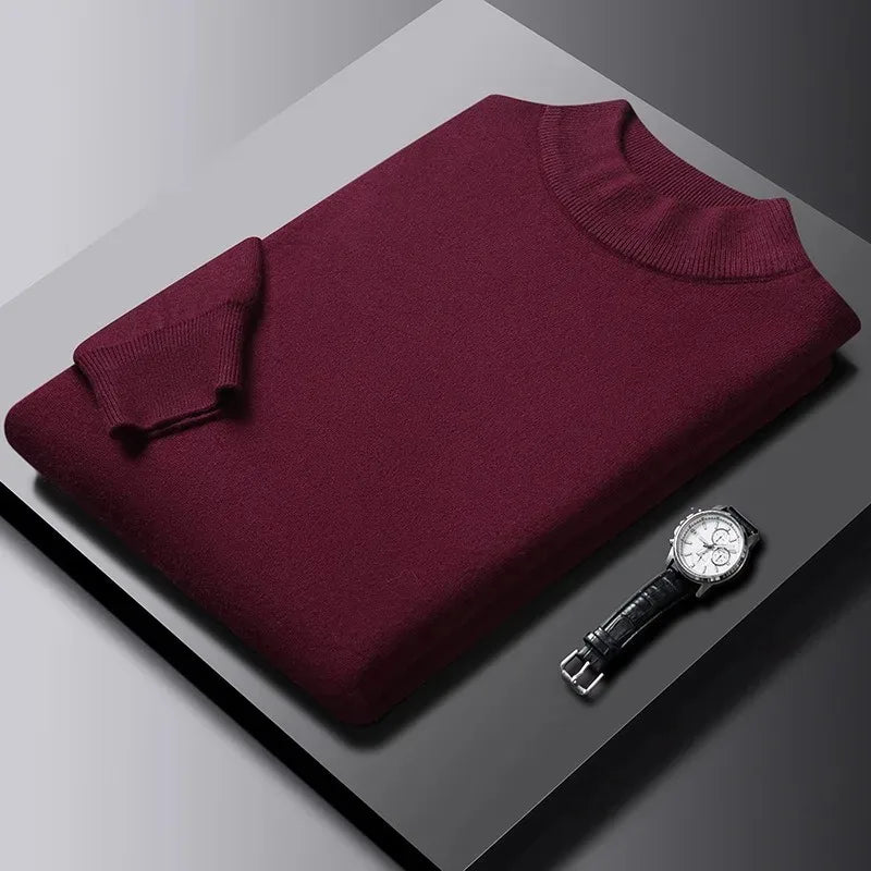 New Men's Mock Turtleneck Long Sleeve  - Casual or Dressy (10 colors available)