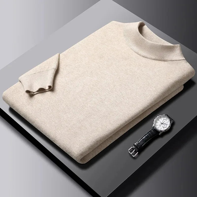 New Men's Mock Turtleneck Long Sleeve  - Casual or Dressy (10 colors available)