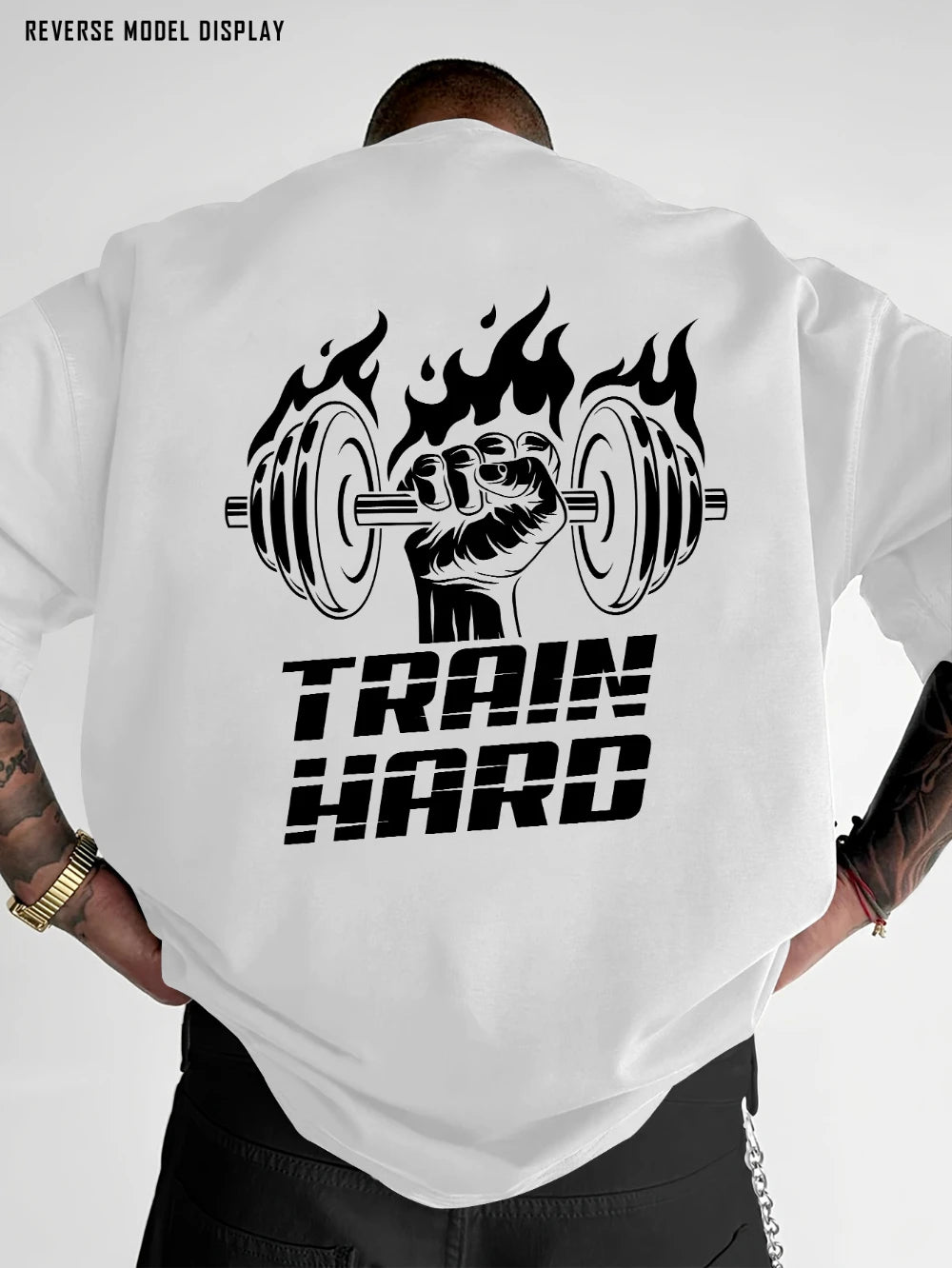Men's Fitness Casual T-Shirt "Train Hard" (5 colors available)