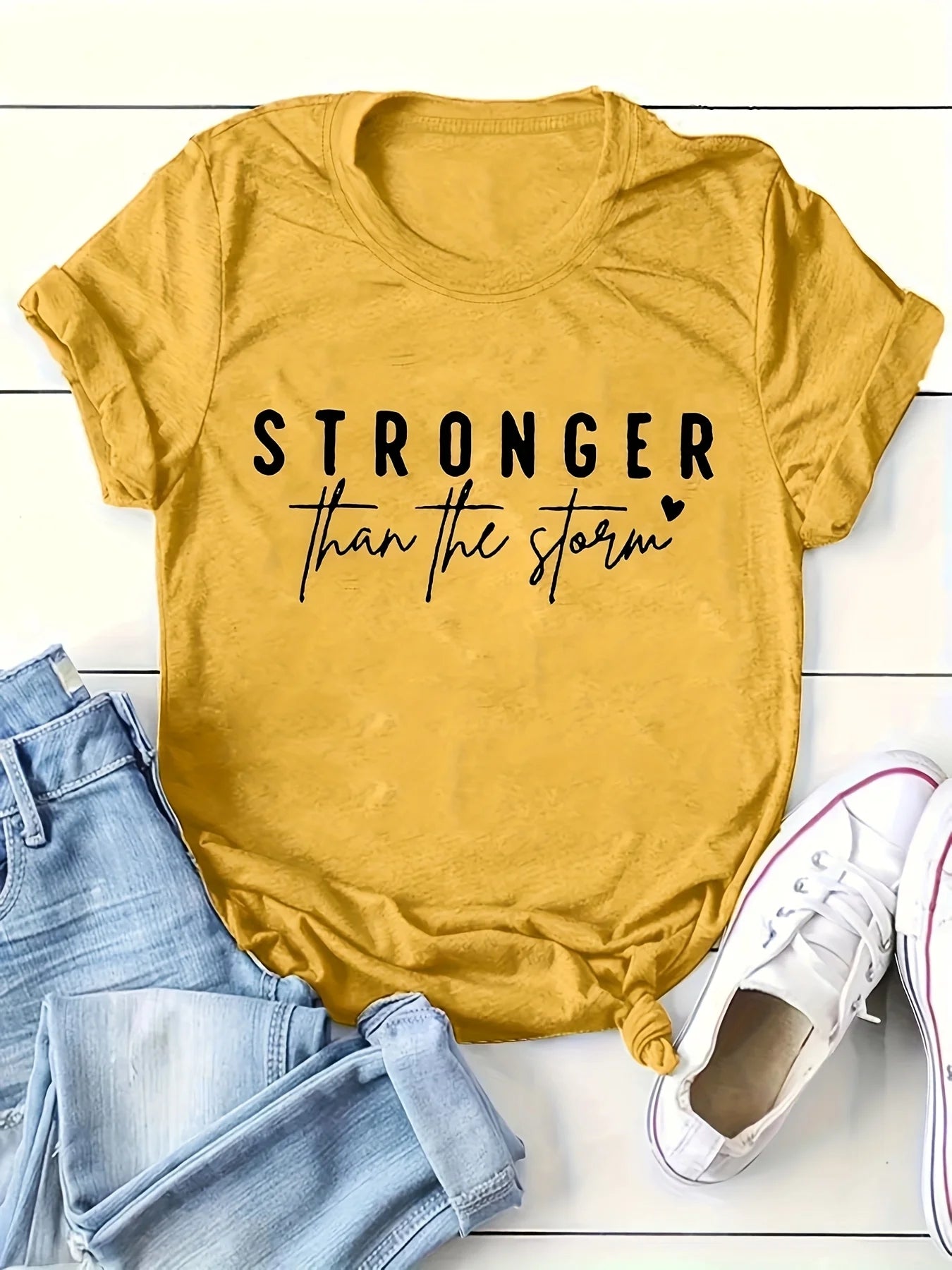 Women's Funny Tee - "Stronger Than The Storm" (3 colors available)