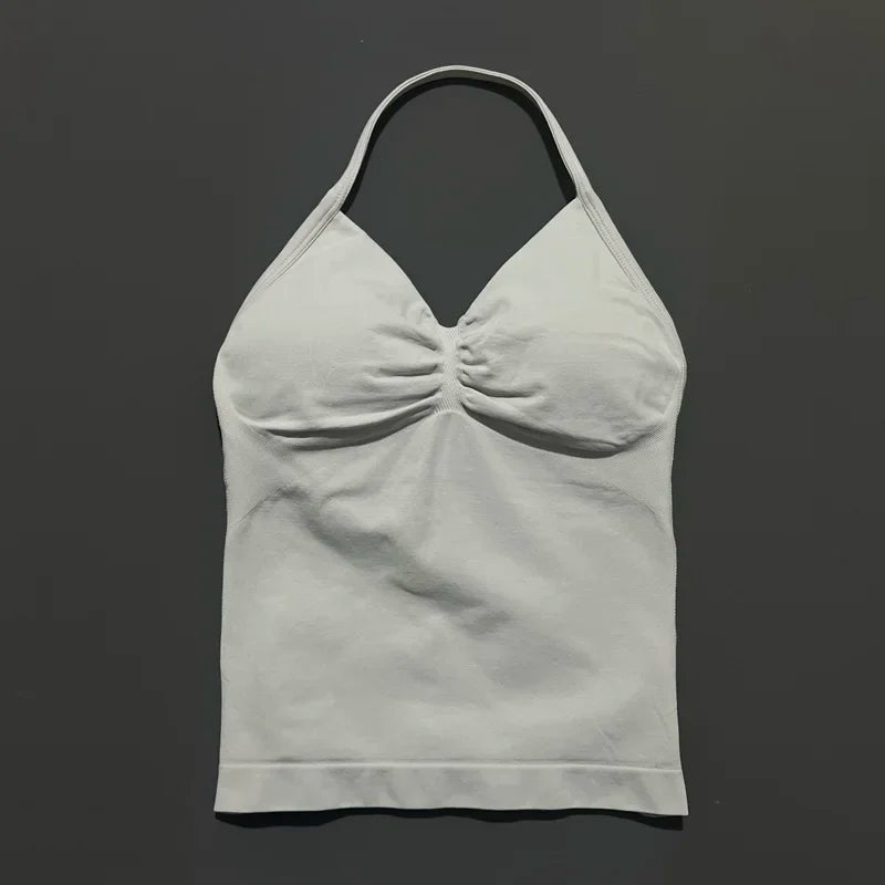 Women's Sporty Backless Halter Tank Top (30 colors available)