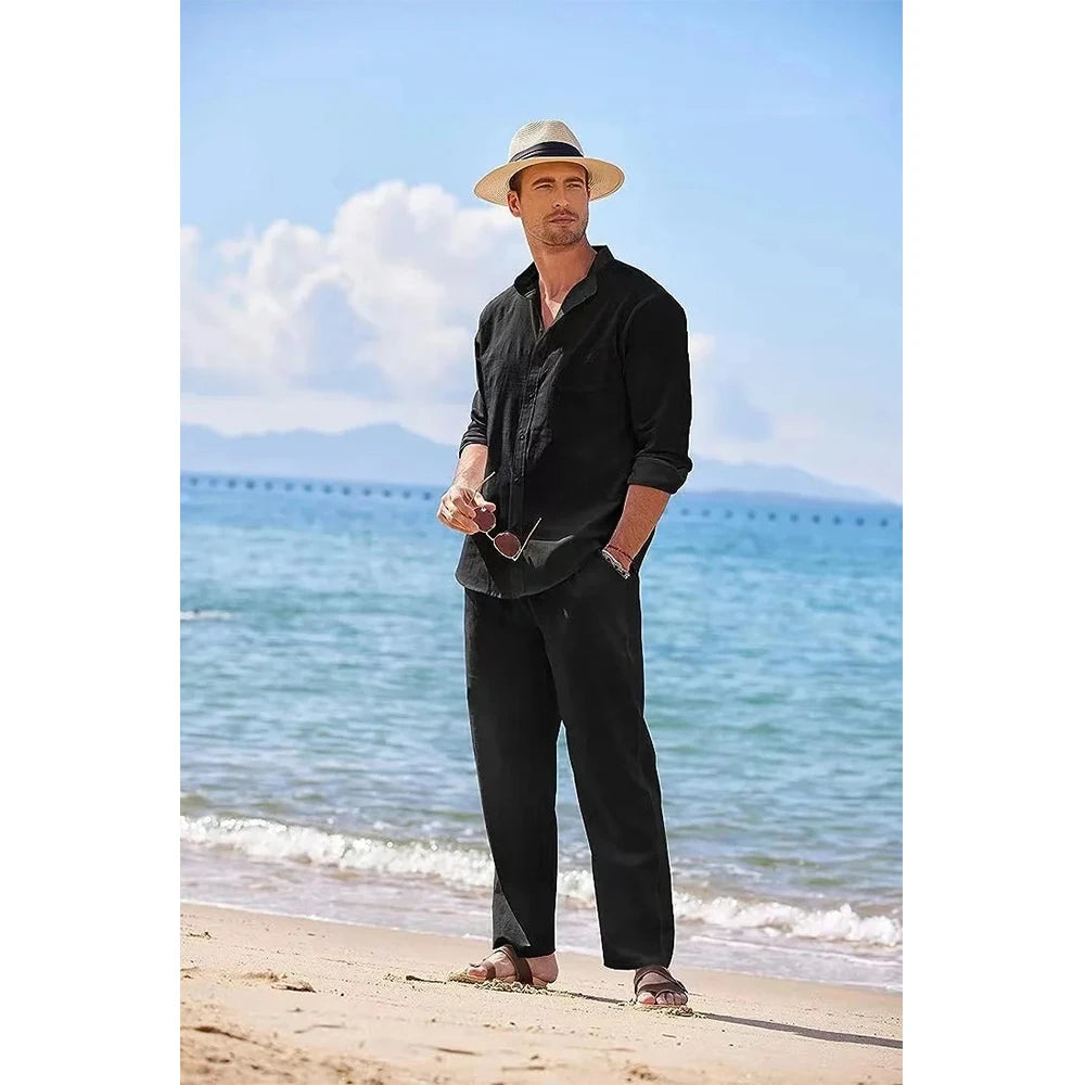 Men's Casual Vintage - 2Pc Set Shirt and Pants