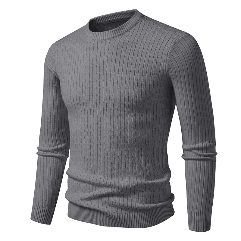 New Men's Crew-Neck Knit Sweater - Dressy or Casual (9 colors available)
