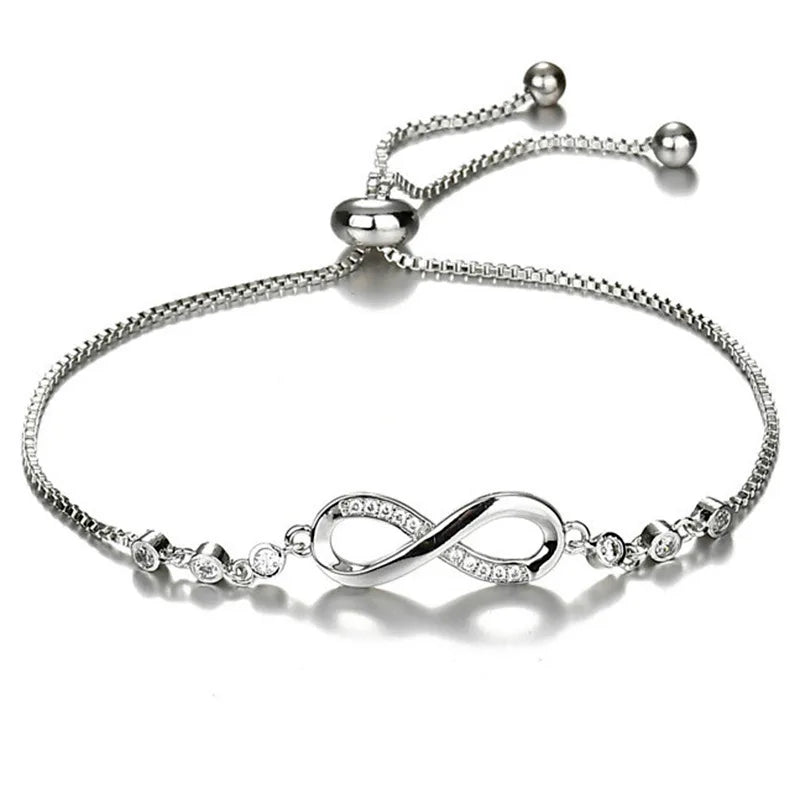 Endless Love Infinity Bracelet Adjustable - Stainless Steel (gold, rose gold & silver available)