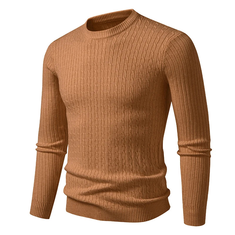 New Men's Crew-Neck Knit Sweater - Dressy or Casual (9 colors available)