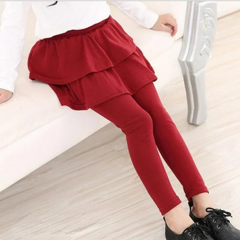 Girls Cotton Skirt Leggings (2T-11 Years)
