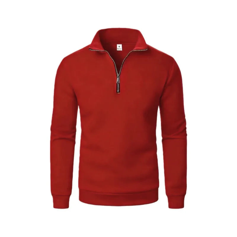 Men's Casual V-Neck Zip Up Sweater - Pullover (9 colors available)