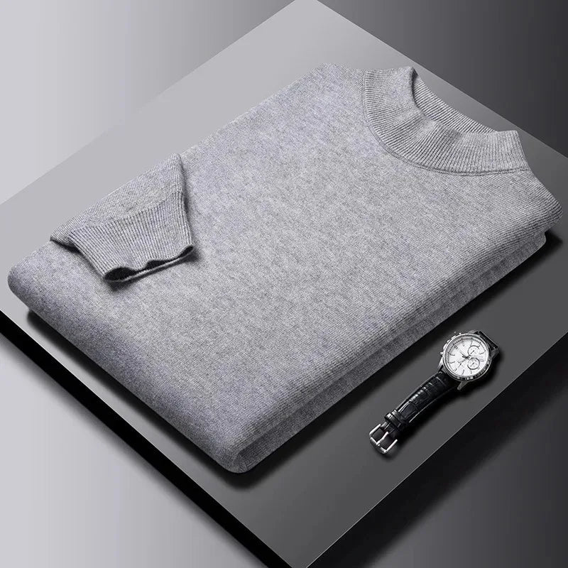 New Men's Mock Turtleneck Long Sleeve  - Casual or Dressy (10 colors available)