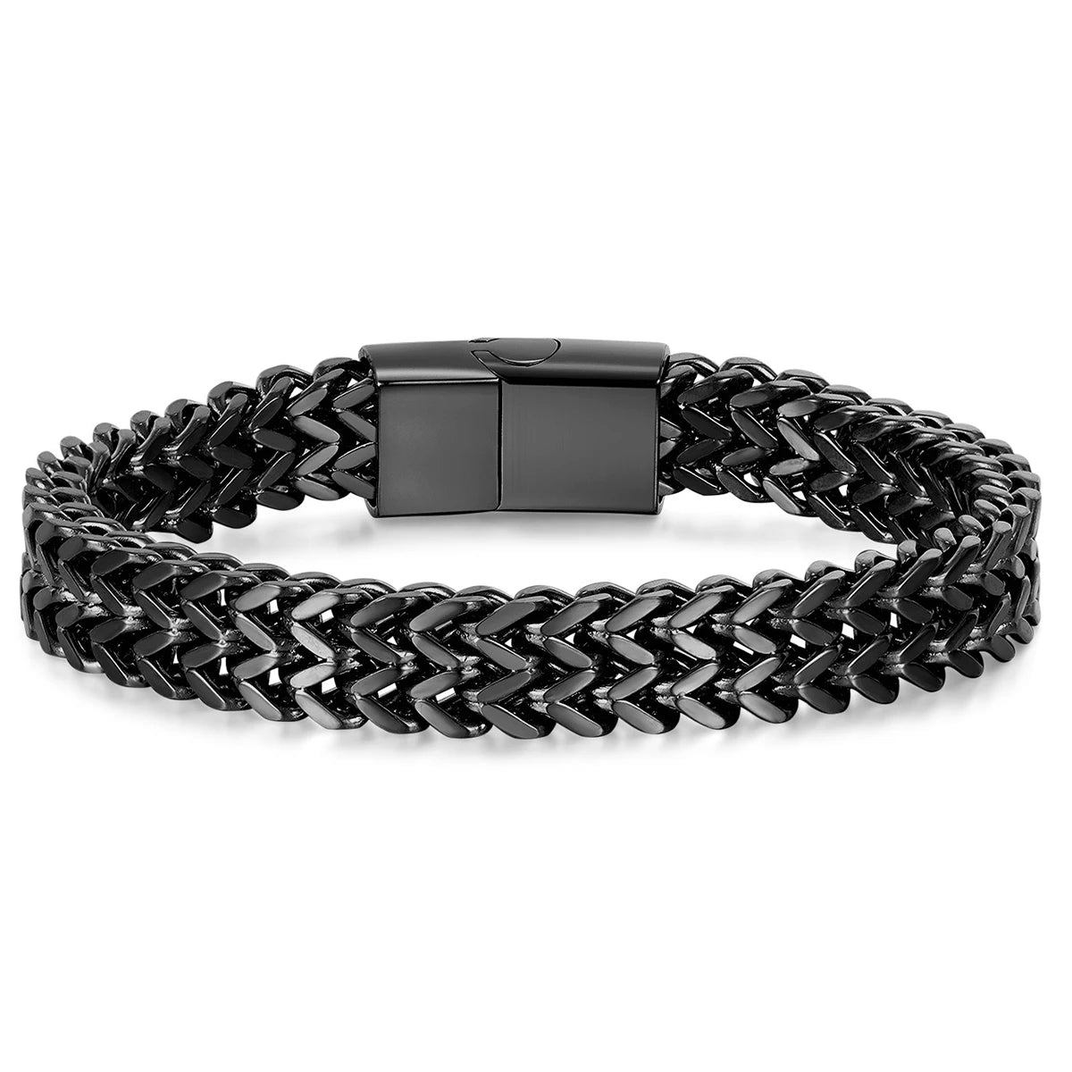 Fashion 14k/Silver/Black Cuban Bracelet Stainless Steel