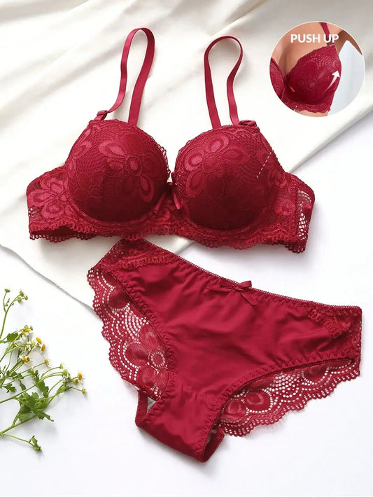 Sexy Lingerie 2pc-Set Push Up Bra / Lace Panty Set