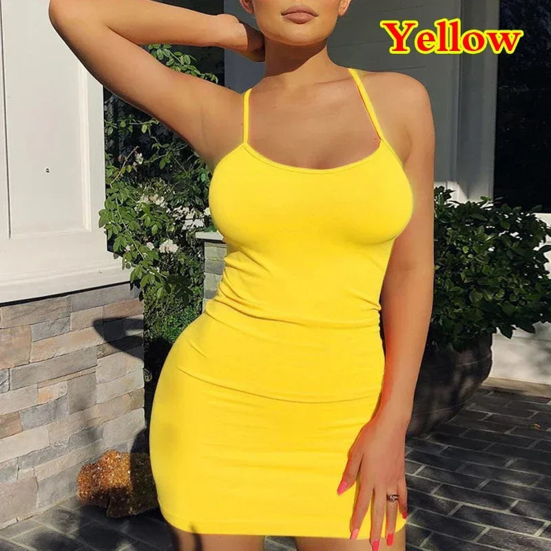 Sexy Sheath Mini Dress - Spaghetti Straps