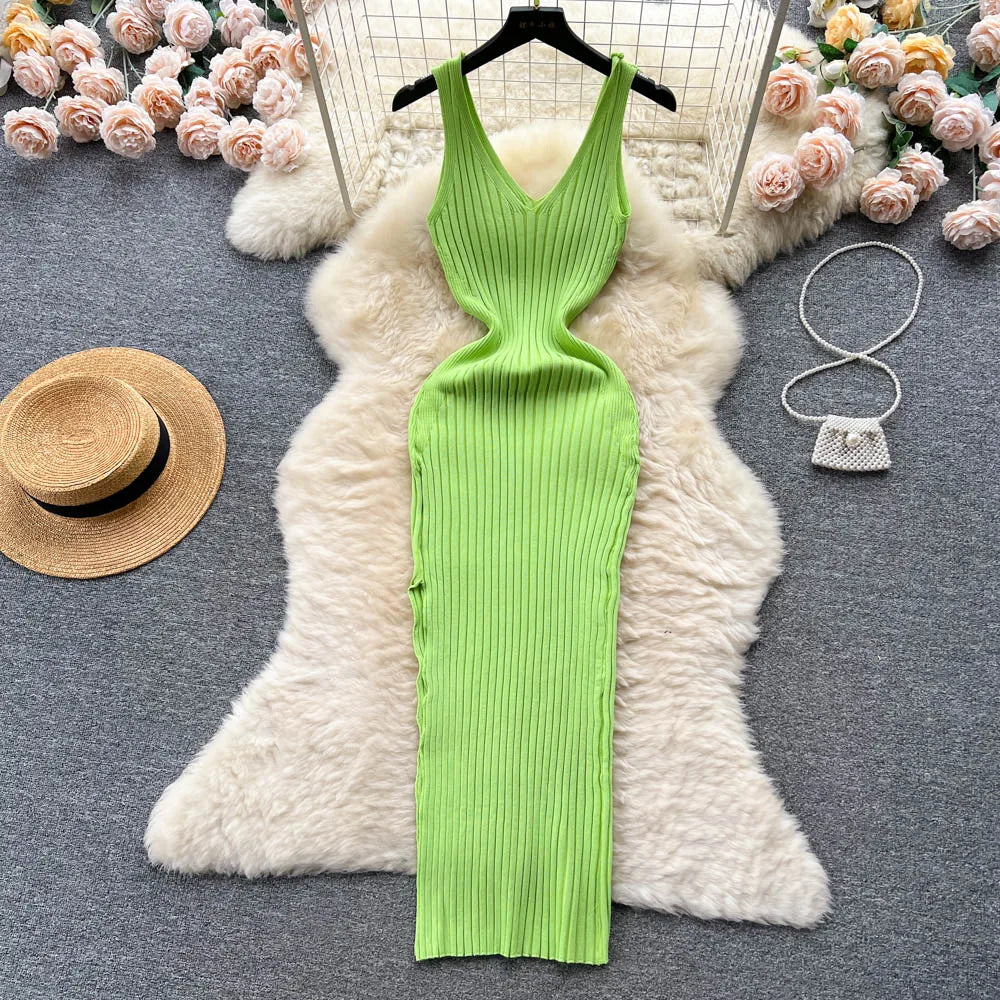 Chic Fashion Trendy Leg/Hip Split Dress (6 colors available)