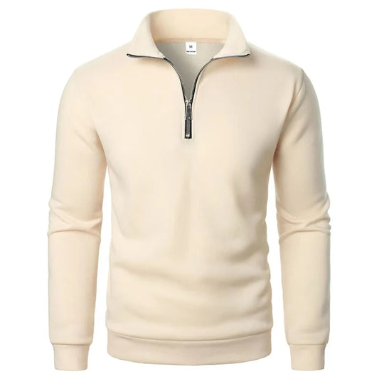 Men's Casual V-Neck Zip Up Sweater - Pullover (9 colors available)