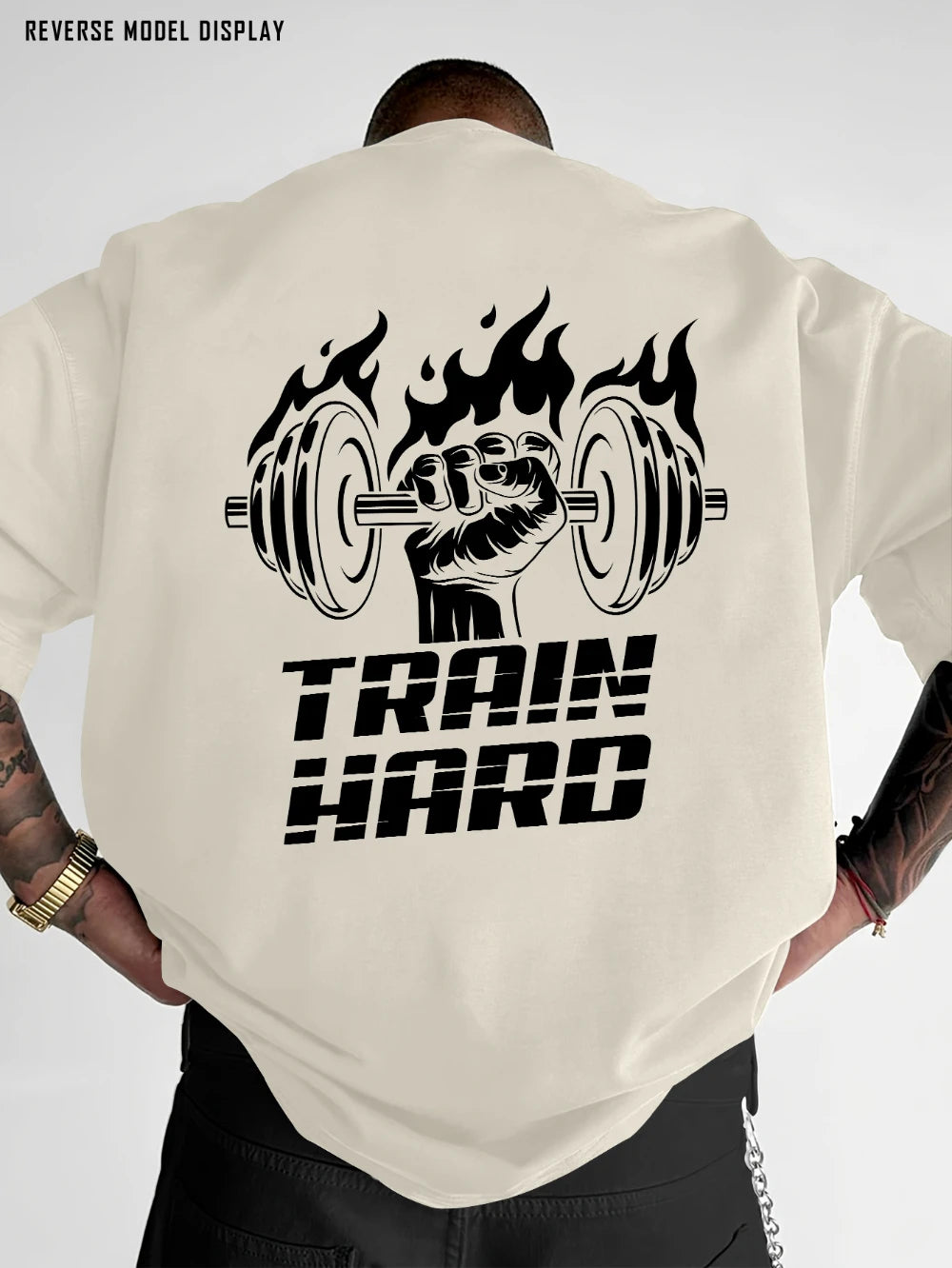 Men's Fitness Casual T-Shirt "Train Hard" (5 colors available)