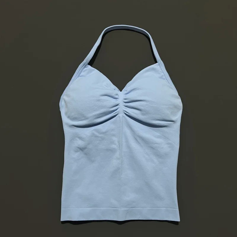 Women's Sporty Backless Halter Tank Top (30 colors available)