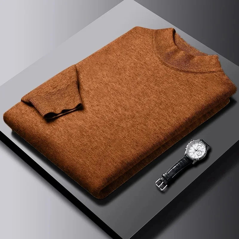 New Men's Mock Turtleneck Long Sleeve  - Casual or Dressy (10 colors available)