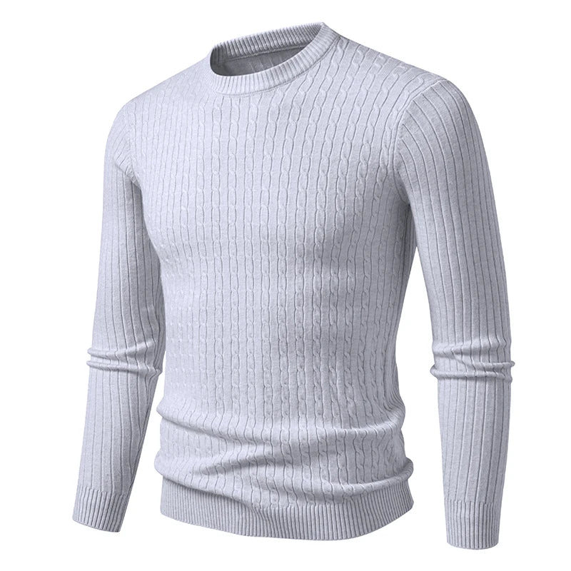 New Men's Crew-Neck Knit Sweater - Dressy or Casual (9 colors available)