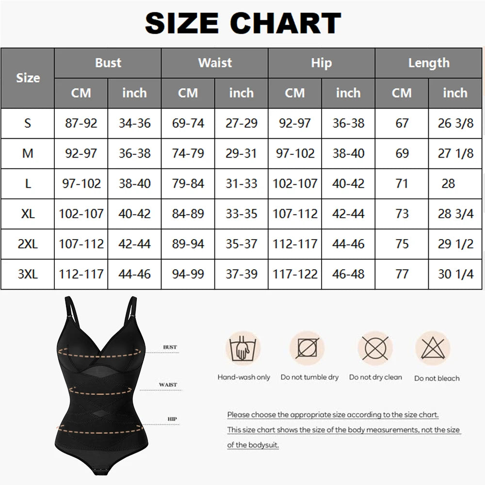 Shapewear Cross Tummy Control - Slimming Waist Bodysuit