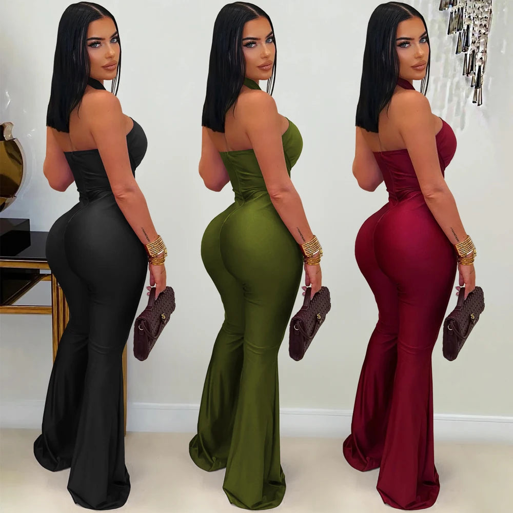 Elegant Fashion Trendy Jumpsuit Halter Style (3 colors available)