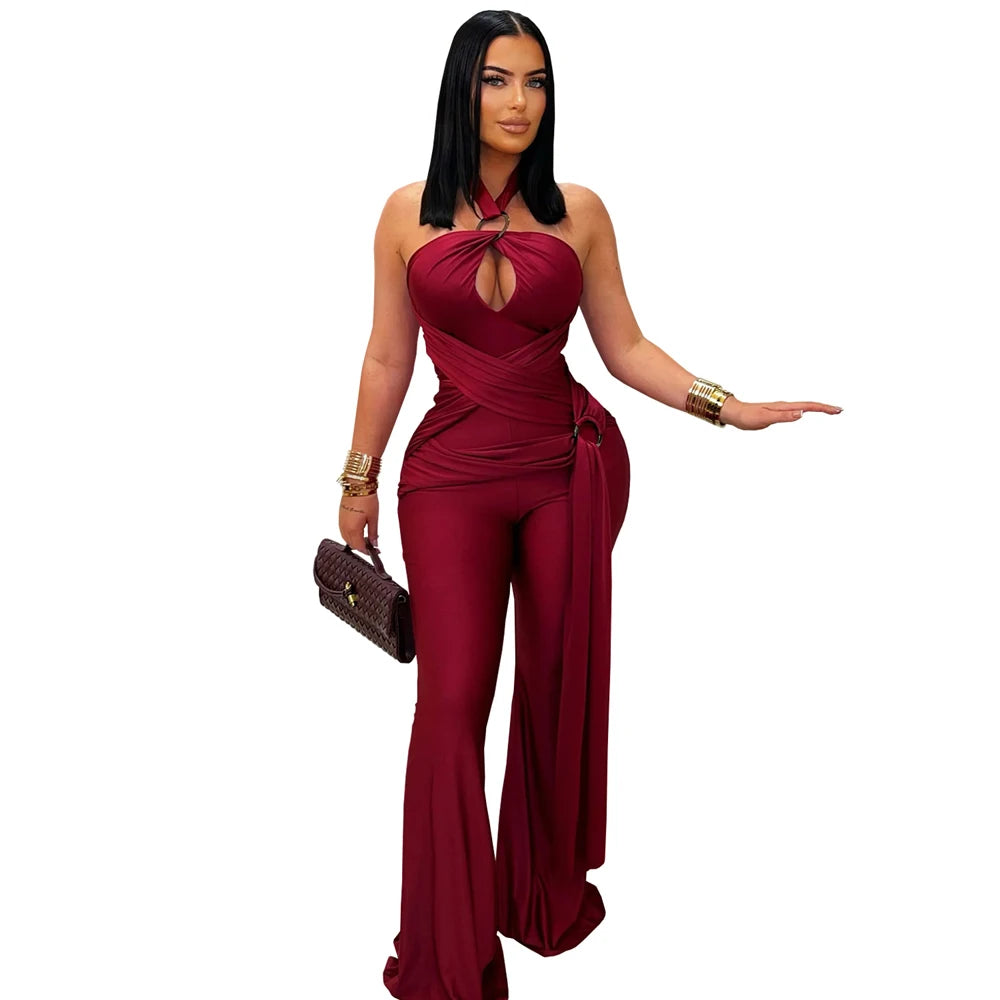 Elegant Fashion Trendy Jumpsuit Halter Style (3 colors available)