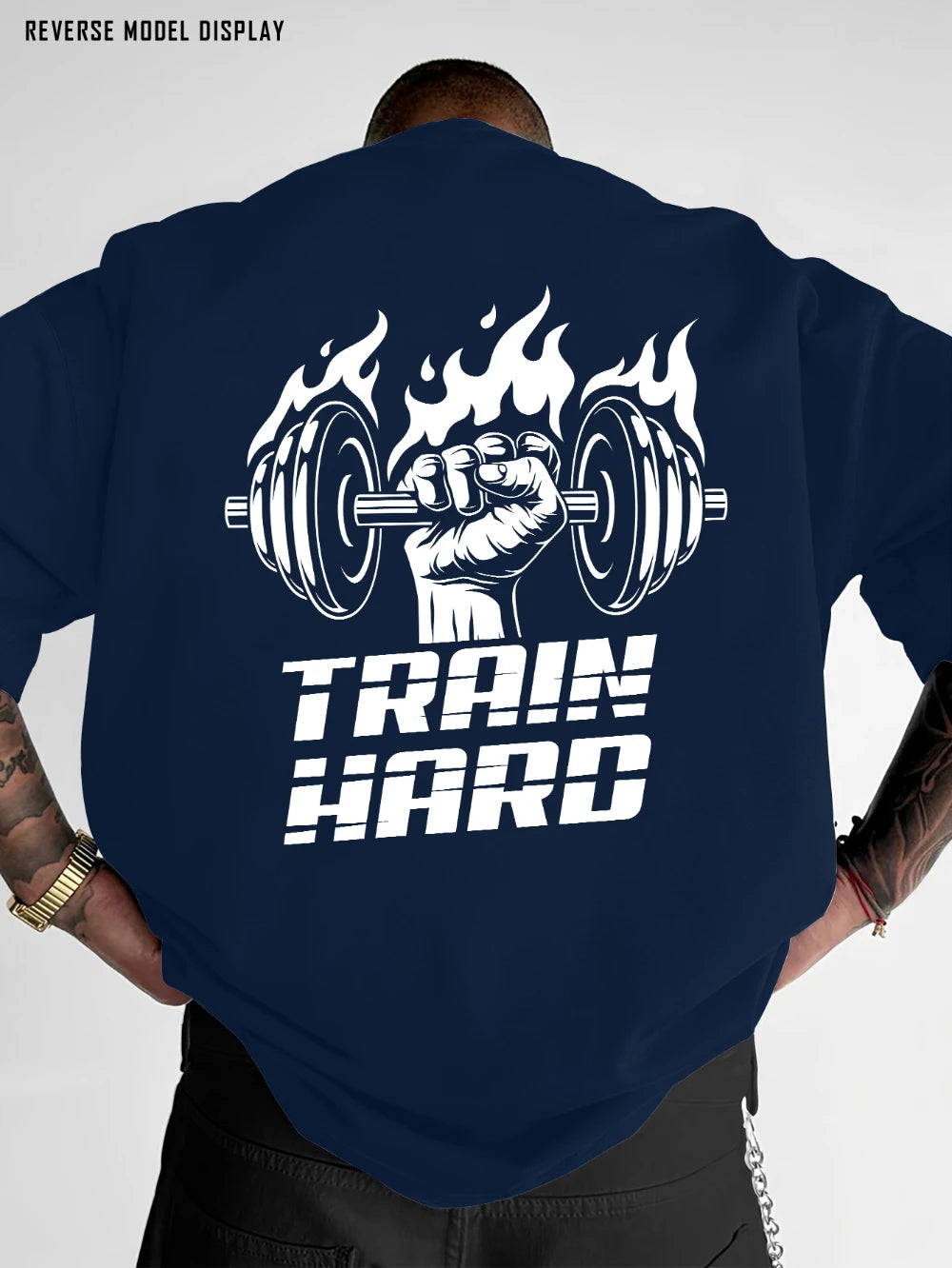 Men's Fitness Casual T-Shirt "Train Hard" (5 colors available)