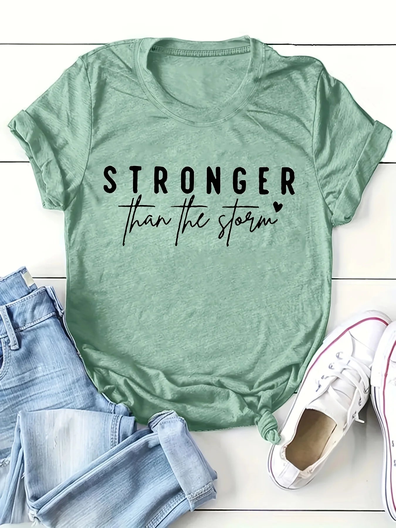 Women's Funny Tee - "Stronger Than The Storm" (3 colors available)