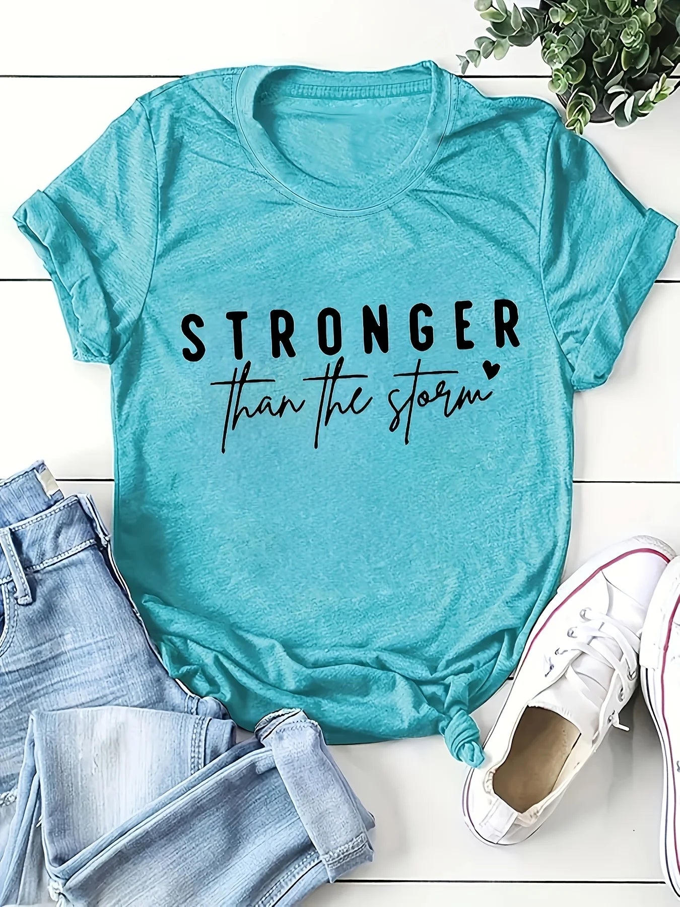 Women's Funny Tee - "Stronger Than The Storm" (3 colors available)
