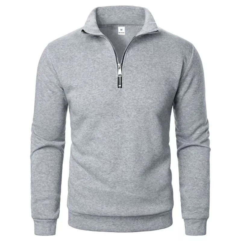 Men's Casual V-Neck Zip Up Sweater - Pullover (9 colors available)