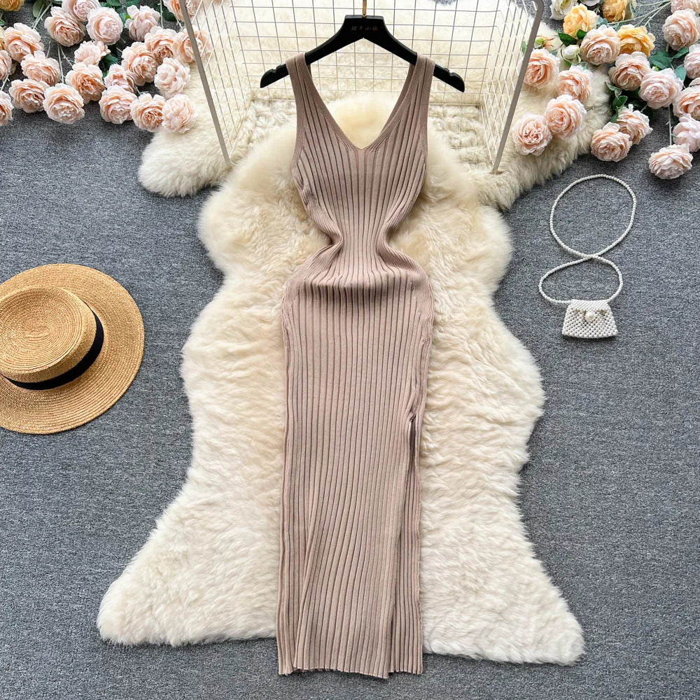 Chic Fashion Trendy Leg/Hip Split Dress (6 colors available)