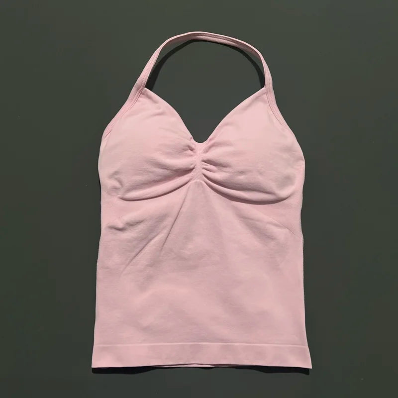 Women's Sporty Backless Halter Tank Top (30 colors available)