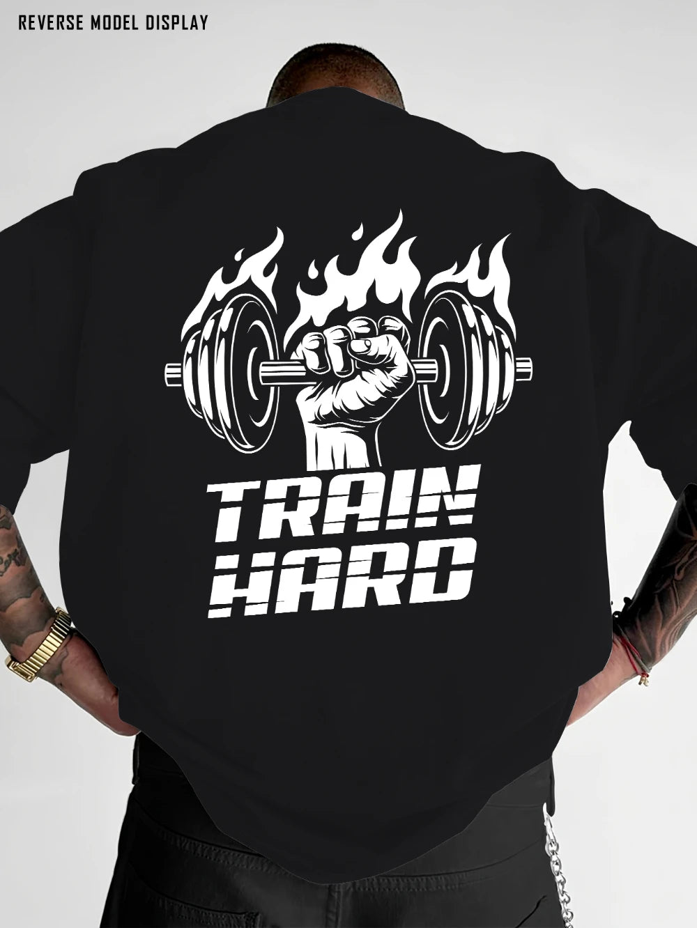 Men's Fitness Casual T-Shirt "Train Hard" (5 colors available)